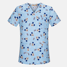 Load image into Gallery viewer, sanxiaxin Fashion Women Short Sleeve sugery tops medical Clothes Nurse Doctor costume breathable Cotton Surgical Uniform unisex