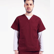 Load image into Gallery viewer, Unisex Doctor&amp;nurse scrub uniform Surgical medical uniforms/gown/clothes/Sets uniformes medico para mujer Short Sleeve top&amp;pants