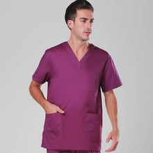 Load image into Gallery viewer, Unisex Doctor&amp;nurse scrub uniform Surgical medical uniforms/gown/clothes/Sets uniformes medico para mujer Short Sleeve top&amp;pants
