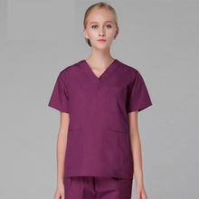 Load image into Gallery viewer, Unisex Doctor&amp;nurse scrub uniform Surgical medical uniforms/gown/clothes/Sets uniformes medico para mujer Short Sleeve top&amp;pants