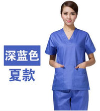 Load image into Gallery viewer, 100% Cotton made Medical uniforms Hospital Lab Coat  Women Hospital Medical Scrub Clothes Uniform Breathable work wear blouses