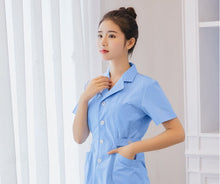 Load image into Gallery viewer, 2018 Medical clothing white Long/short sleeve tops medical coat dental lab doctor uniform womenPharmacies work clothes