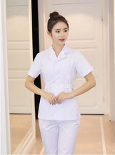 Load image into Gallery viewer, 2018 Medical clothing white Long/short sleeve tops medical coat dental lab doctor uniform womenPharmacies work clothes