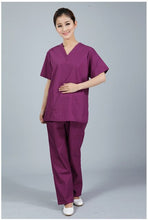 Load image into Gallery viewer, Cotton made Medical uniforms Hospital Lab Coat Women Hospital Medical Scrub Clothes Uniform Breathable work wear blouses