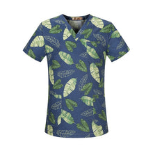 Load image into Gallery viewer, New Fresh Print Design Cotton Medical Scrub Tops Unisex Hospital Workwear Uniforms Short Sleeve Scrub Lab Clothes Nurse Uniform