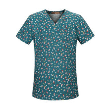 Load image into Gallery viewer, New Fresh Print Design Cotton Medical Scrub Tops Unisex Hospital Workwear Uniforms Short Sleeve Scrub Lab Clothes Nurse Uniform