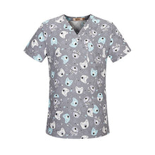 Load image into Gallery viewer, New Fresh Print Design Cotton Medical Scrub Tops Unisex Hospital Workwear Uniforms Short Sleeve Scrub Lab Clothes Nurse Uniform
